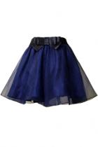 Oasap Vintage Bow Elastic Waist Bud Skirt