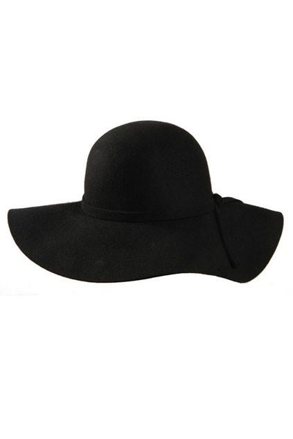Oasap Elegant Waved Brim Woolen French Hat