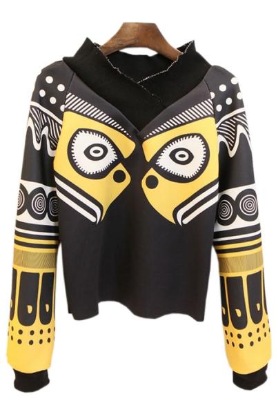 Oasap Bold Raw Edge Sweatshirt