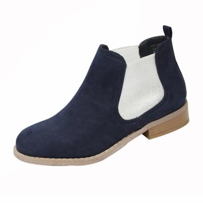Oasap Round Toe Color Block Elastic Band Boots