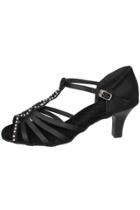 Oasap Shimmering Embellishment Latin Dance Sandals Shoes