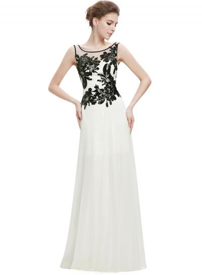 Oasap Women's Elegant Sleeveless Floral Pattern Bridesmaid Maxi Prom Dress