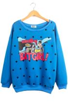 Oasap Batgirl Graphic Sweatshirt