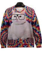 Oasap Dizzying Cat Sweatshirt