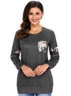 Oasap Fashion Floral Patch Accent Sweatshirt