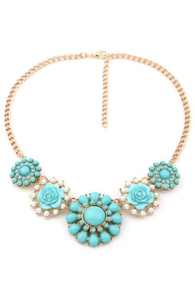 Oasap Easy Floral Bib Necklace