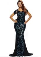 Oasap Elegant Sequins Mermaid Evening Dress