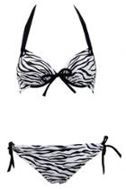 Oasap Wired Zebra-print Bikini Sets