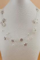 Oasap Starfish Embellished Three Layers Necklace