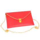 Oasap Pu Envelope Clutch Bag With Chain Strap