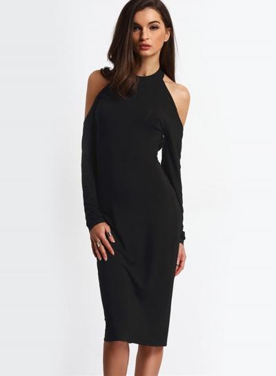 Oasap Halter Off Shoulder Backless Dresses