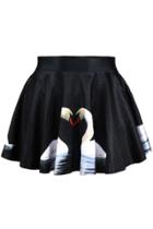 Oasap Graceful Swan A-line Skirt