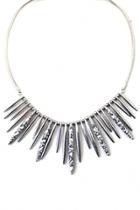 Oasap Exaggerate Silver Plated Spike Necklace