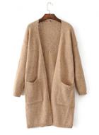 Oasap Casual V Neck Long Sleeve Solid Cardigans