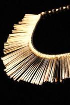 Oasap Chic Glossy Gold-tone Tassels Necklace