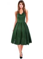 Oasap A-line Sleeveless V Neck Pleated Cocktail Dress