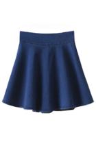 Oasap Fashion Denim Zip High Waist A-line Mini Skirt