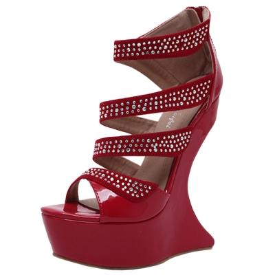 Oasap Fashion Rhinestone Strange Platform Sandals