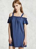 Oasap Preppy Style Loose Denim Slip Dress