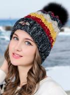 Oasap Fashion Warm Color Block Bee Kint Hat