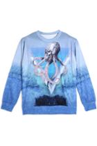 Oasap Skull-octopus Sweatshirt