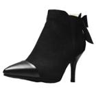 Oasap Stiletto Heels Pointed Toe Elastic Band Bow Ankle Boots
