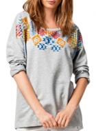 Oasap Women's Autumn Printed Long Sleeve Casual Pullover Tee