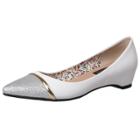 Oasap Pointed Toe Slip-on Height Increasing Pumps