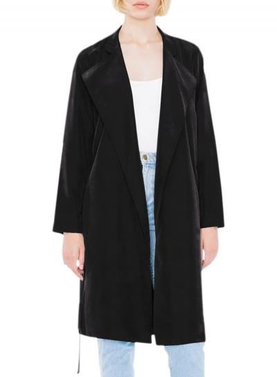 Oasap Women's Elegant Notch Lapel Belted Trench Coat