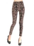Oasap Elastic Waist Leopard Printed Leggings
