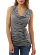 Oasap V Neck Sleeveless Solid Color Tank Top
