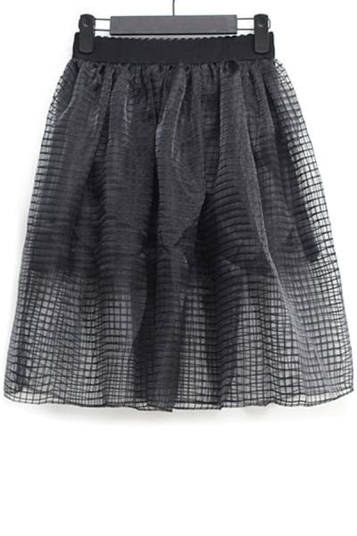 Oasap Mesh Pleated Skirt