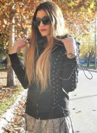 Oasap Fashion Lace-up Slim Fit Zip Hoodie
