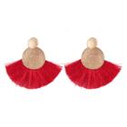 Oasap Tassels Decoration Solid Color Party Earrings