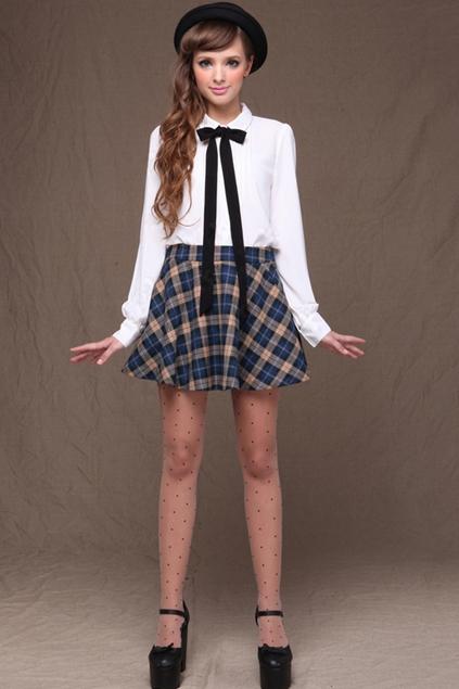 Oasap Plaid A-line Skirt
