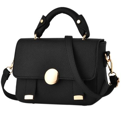 Oasap Pu Cross Top Handle Flap Shoulder Bag
