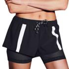 Oasap Women's Drawstring Waist Sports Yoga Running Shorts With Lining
