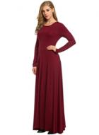 Oasap Fashion Long Sleeve Solid Maxi Prom Dress