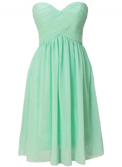 Oasap Women's Simple Bandeau Ruffled Design Bridesmaid Dress