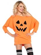 Oasap Halloween Pumpkin Mini Jersey Mini Dress