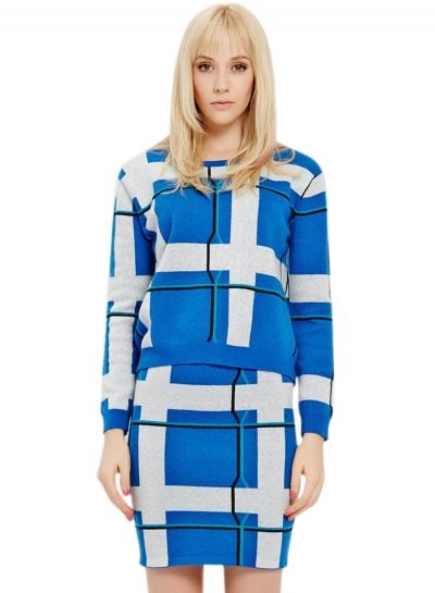 Oasap Women's Fashion Color Block Pullover Sweater