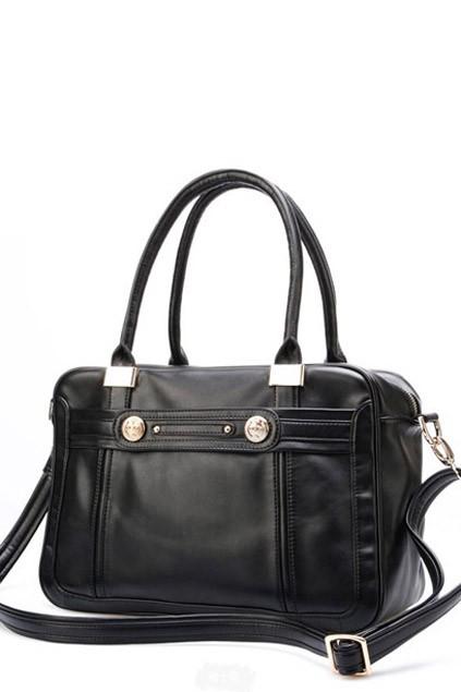 Oasap New Office Lady Black Square Shoulder Bag