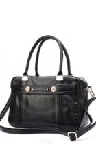 Oasap New Office Lady Black Square Shoulder Bag