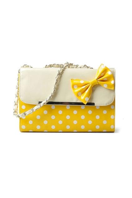 Oasap Sweet Polka Dot Bow-knot Shoulder Bag