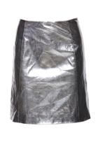 Oasap Faux Leather A-line Mini Skirt