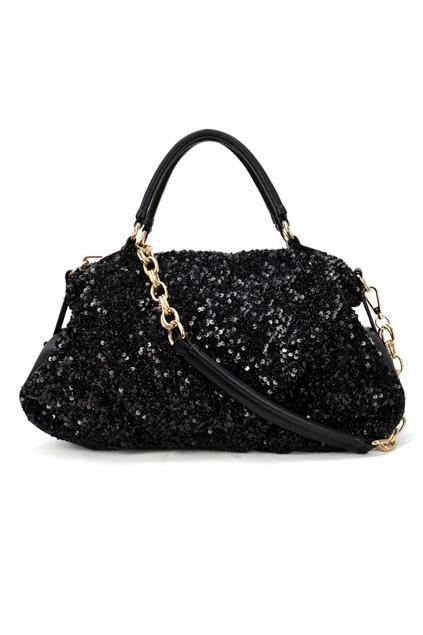 Oasap Sequins Embellished Chain Strap Shoulder Bag