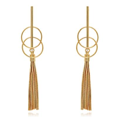 Oasap Elegant Long Tassels Decoration Earrings