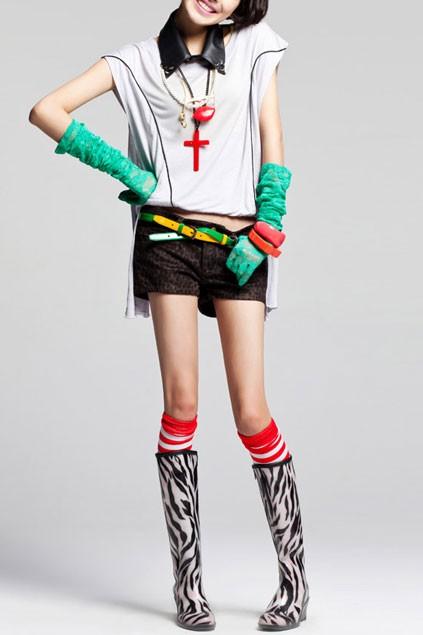 Oasap Sexy Leopard Zipped Hot Shorts