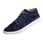 Oasap Round Toe Lace Up Denim Canvas Shoes