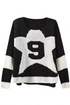 Oasap Casual Figure Knitted Pullover Sweater